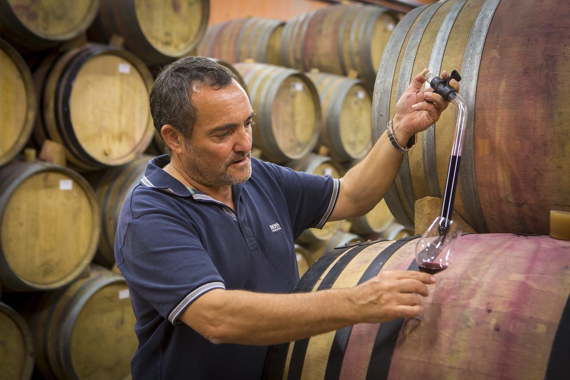 Yannick Burles in the cellar