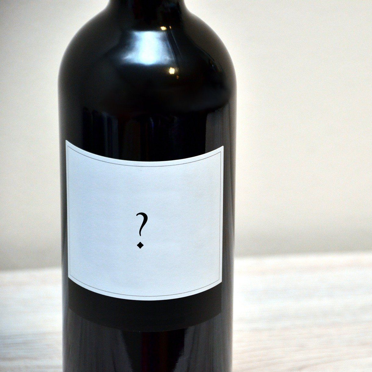 wine bottle without a label
